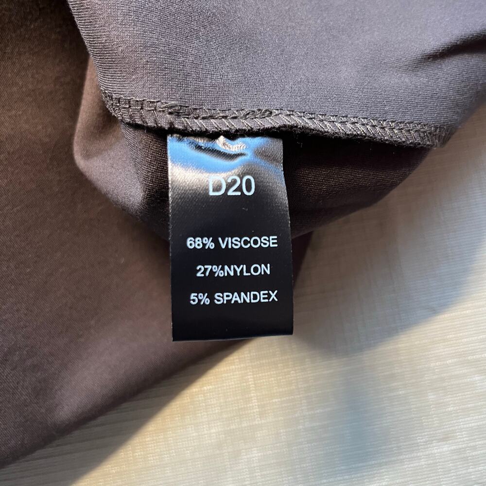 Pari Passu Janice Funnel Midi Dress 3/4 Sleeve Espresso Brown NWT Plus Size D20 - Picture 13 of 16